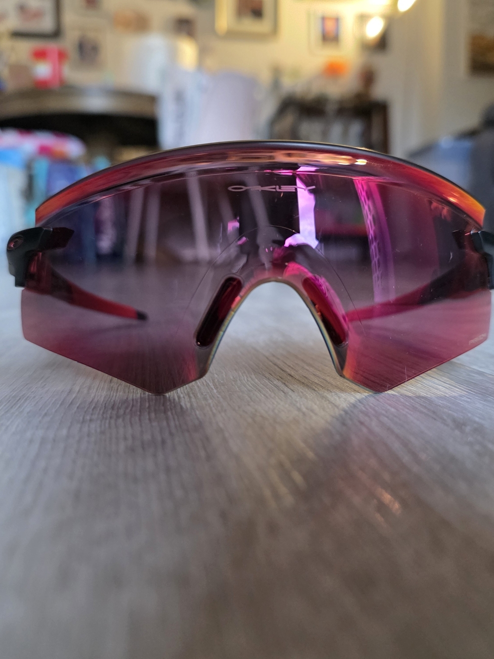 Oakley Encoder Shield Sunglasses - Red/Magenta Lens